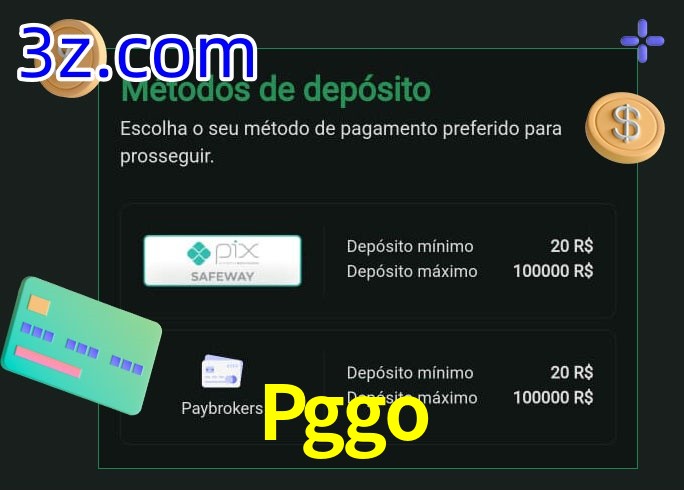 O cassino Pggo oferece uma grande variedade de métodos de pagamento